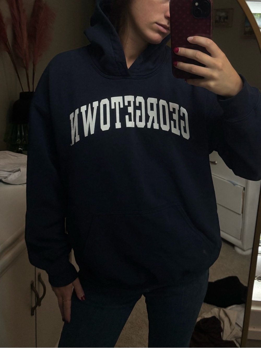 Georgetown Navy Pullover Hoodie - Unbranded